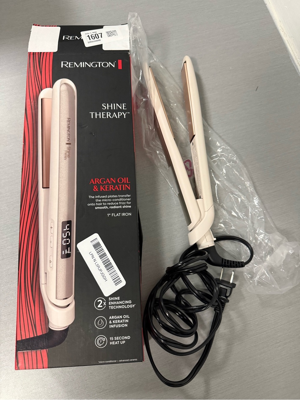 Remington Shine Therapy 1” Flat Iron Argan Oil & Keratin – Open Box Like New